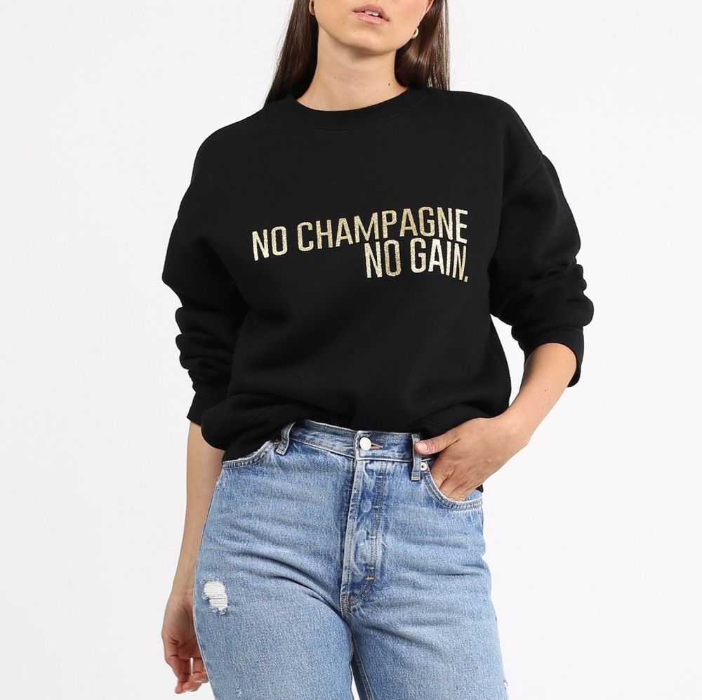 🍾 Brunette the Label - Champagne Sweatshirt - Size S 🥂